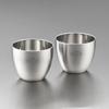 Nagao Tsubame-Sanjo Sake Cup Pair Set, Sakura Steel, Diameter 6cm X Height 5cm, 18-8 Stainless Steel Double-Walled Construction, Made In Japan