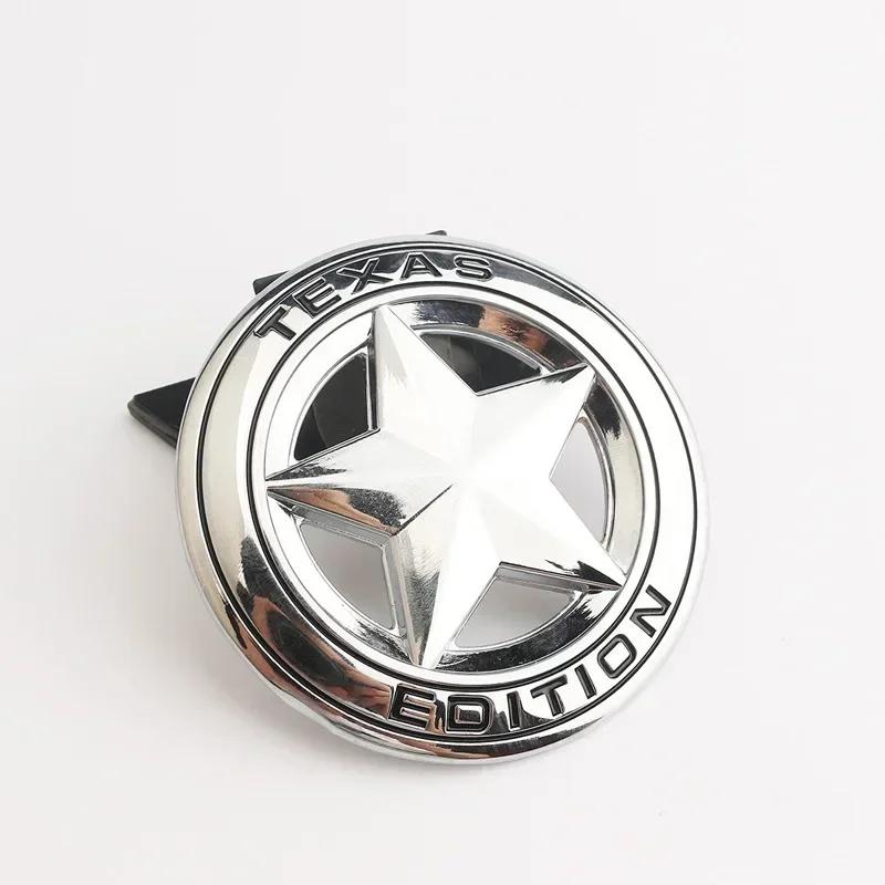 3D Metal TEXAS EDITION Shield Pentagram Star Side Fender Door Emblem Badge Car Stickers For JEEP Wrangler Liberty Grand Cherokee uy1