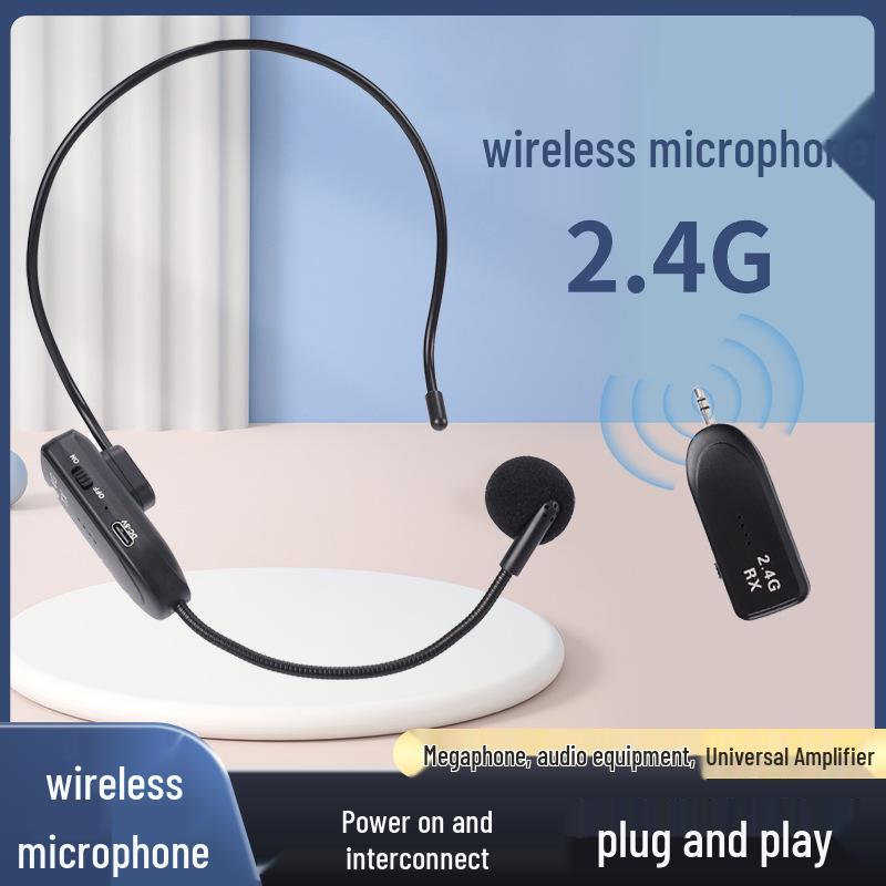 

2.4G Small Bee Wireless Teacher Amplifier with Dual Earset & Battery Display Battery Display One-to-One