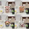 Cotton Canvas Bag With Embroidery And Zipper Closure For Casual Travel And Daily Use