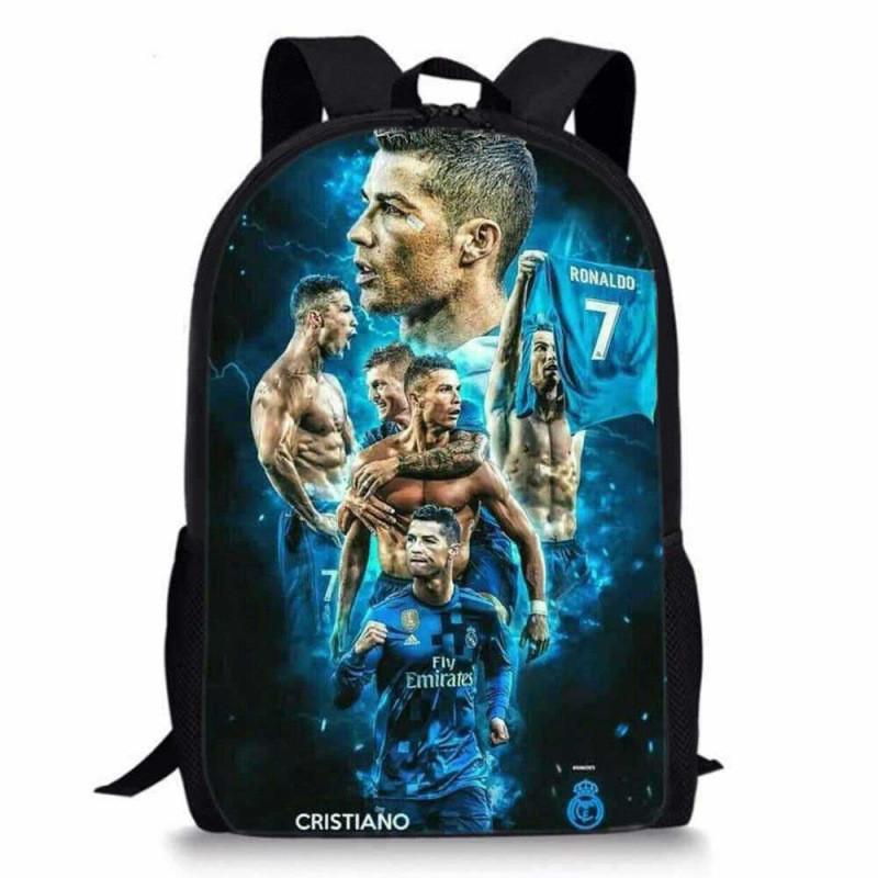 Cristiano Ronaldo Basketball Sports Backpack With Waterproof Polyester For Middle School Students