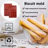 Finger Biscuit Silicone Mould 8 Cavities Cereal Bars Baking Mould Nonstick Chocolate Bar Mold for Eclair Bread Muffin Mould