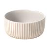 Embossed Vertical Bowl Set Ceramic Bowl Large Plate Household Dish Bowl Vegetable Plate Tableware Round Salad Bowl