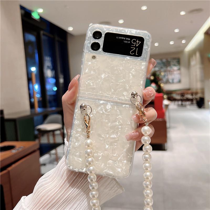 In samsung z flip1/1 generation mobile phone case shell pattern crossbody zflip1 folding all-inclusive guarantee f1111