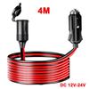 12V 24V 20A Car Charger Extension Cord  4M Wire Car Splitter Charger Cable Female Socket Plug Car Accessories