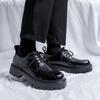 2025 New Leather Shoes Men's Casual Business Dress British Korean Version Versatile Low-top Martin Boots 98136-R