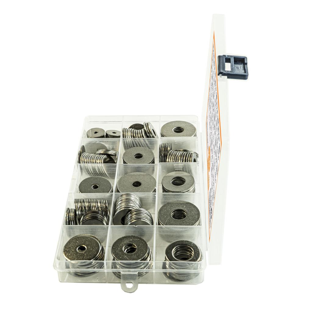 230Pcs Flat Gasket Set 304 Stainless Steel Non-standard Flat gasket/M3M4M5M6M8M9M10M12/box