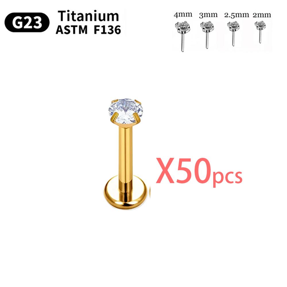 10/50 Stück G23 Titan Piercing Labret Lippe ASTM F136 Körperschmuck Nasenstecker Ohrringe Für Frauen 20/18/16G