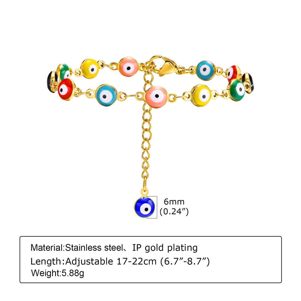 Evil Eye Stainless Steel Bracelet: Women's Fashion Accessory BR-1252