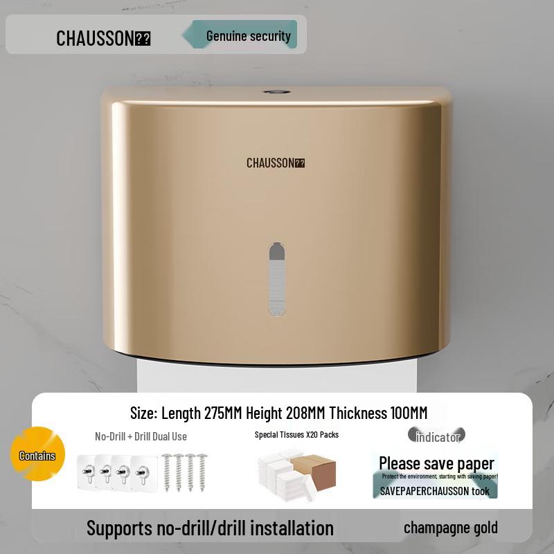 Wall-Mounted Tissue and Hand Towel Dispenser