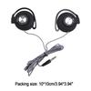 1.2m Wired Headphone with Microphone 3.5mm Ear-Hook Headphone for Radio Podcast Laptop MP3 Headphone Clip on Ear Design