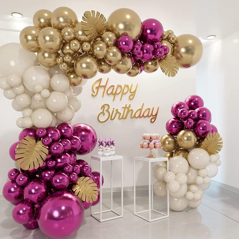 Bruiloft Verjaardag Babyborrel Geslachtsonthulling Decoraties Stofblauw Wit Ballonnenboog Slingerset