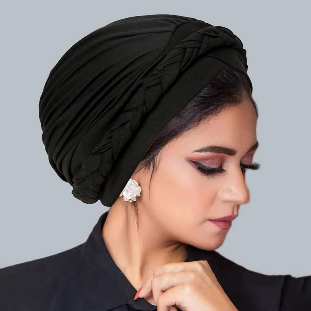 Polyester Crossfront Headscarf For Women With Warmth And Casual Style