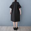 Short Sleeve Plus Size Vintage New In Dresses for Women Casual Loose Midi Summer Dress