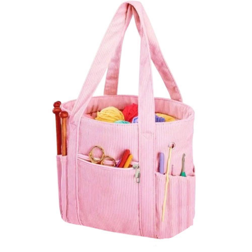 

Повседневная сумка для хранения пряжи Модная сумка для хранения вязания Износостойкая вельветовая вязаная сумка Школа