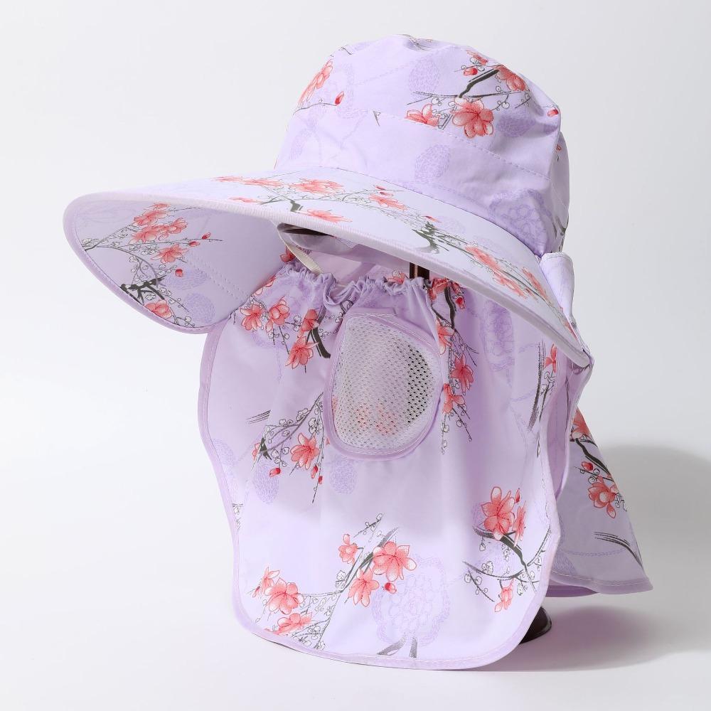 

Защита лица и шеи Солнцезащитная шляпа Дышащая шляпа с отверстием для хвостика Быстросохнущая шляпа рыбака Для улицы светло-фиолетовый