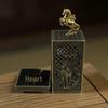 Immediate Wealth Creative Alloy Small Incense Burner: Standing Heart-Blessings Incense Aroma Ornament