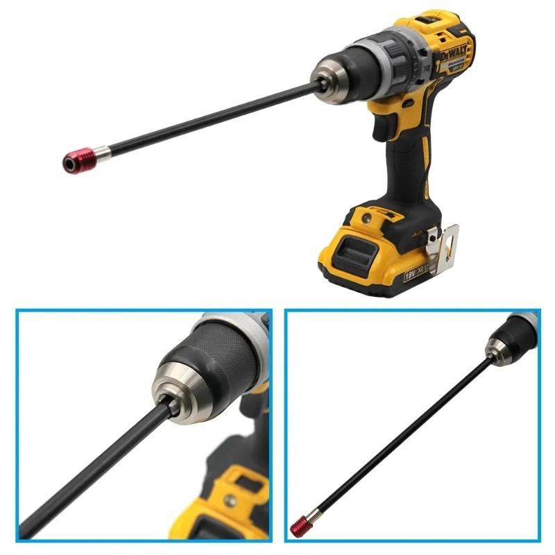 1 buc Mâner Hexagonal Roșu Extins Eliberare Rapidă Autoblocant Tijă de Extensie Tijă de Extensie 300mm Unealtă Tijă de Extensie Șurubelniță