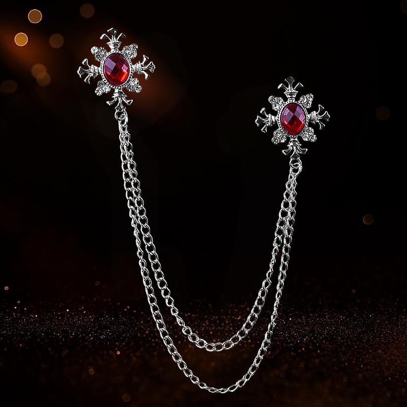 

1 шт. Булавка для костюма Брошь Брошь-цепочка Брошь Аксессуары для одежды Модная бижутерия Роскошная брошь с кисточкой из страз Многоцветная