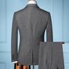 Hombre Elegante (Blazer+Vest+Pants) Men's Fashion Business Casual Slim Fit Wedding Business Suit Elegant Man Suit
