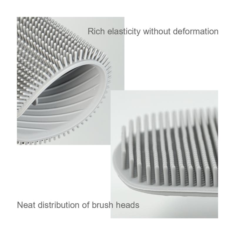 Perie exfoliantă din silicon, curățător fără alunecare, mâner, scrubber pentru corp, curăță și masează pielea, accesorii pentru baie, perie de baie