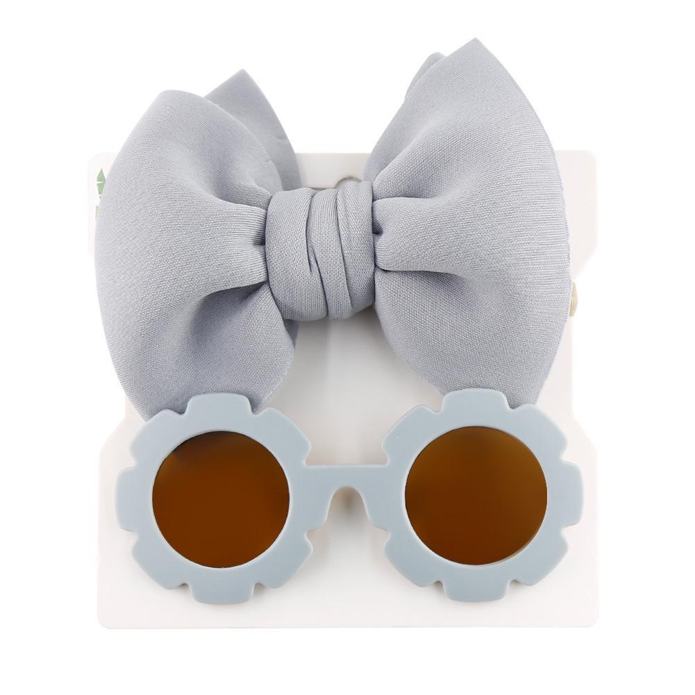 Kids' Cartoon Sunglasses & Headband Set - Girls' Space Cotton Design