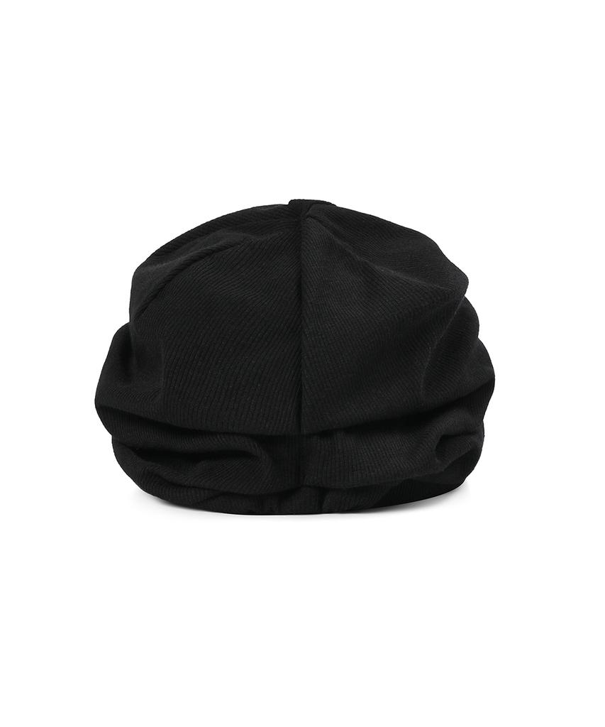 MISEKI SEOUL Tokyo Shirring Turban Cap Black
