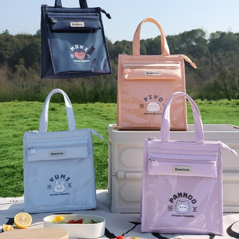 Thicken Portable Lunch Bag Multip-Pocket Thermal Insulation Bag Picnic Food Pouch  Women Girls