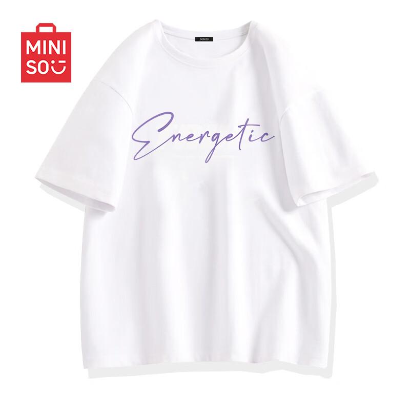 MINISO Men s American Style Pure Cotton Short Sleeve T-shirt L