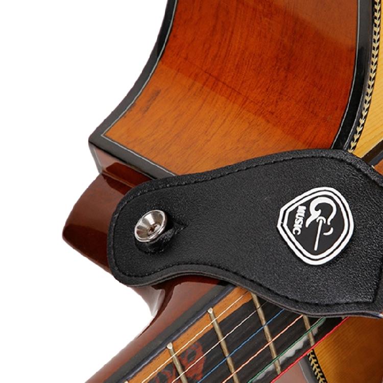Practical Instrument Strap Polyester Texture Ergonomic for Guitar Bass Enhanced Width Design Detachable Pick Slot