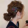 2 Pcs Handmade Hair Clips Set With Flower Decor And Non Slip Grip Perfect For Daily Wear Party Hairstyling For Women Girls