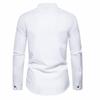 Heren Restaurant Chef Uniform Kleding Opstaande Kraag Lange Mouw Shirt Werkkleding Teckwear Witte Shirts voor Heren