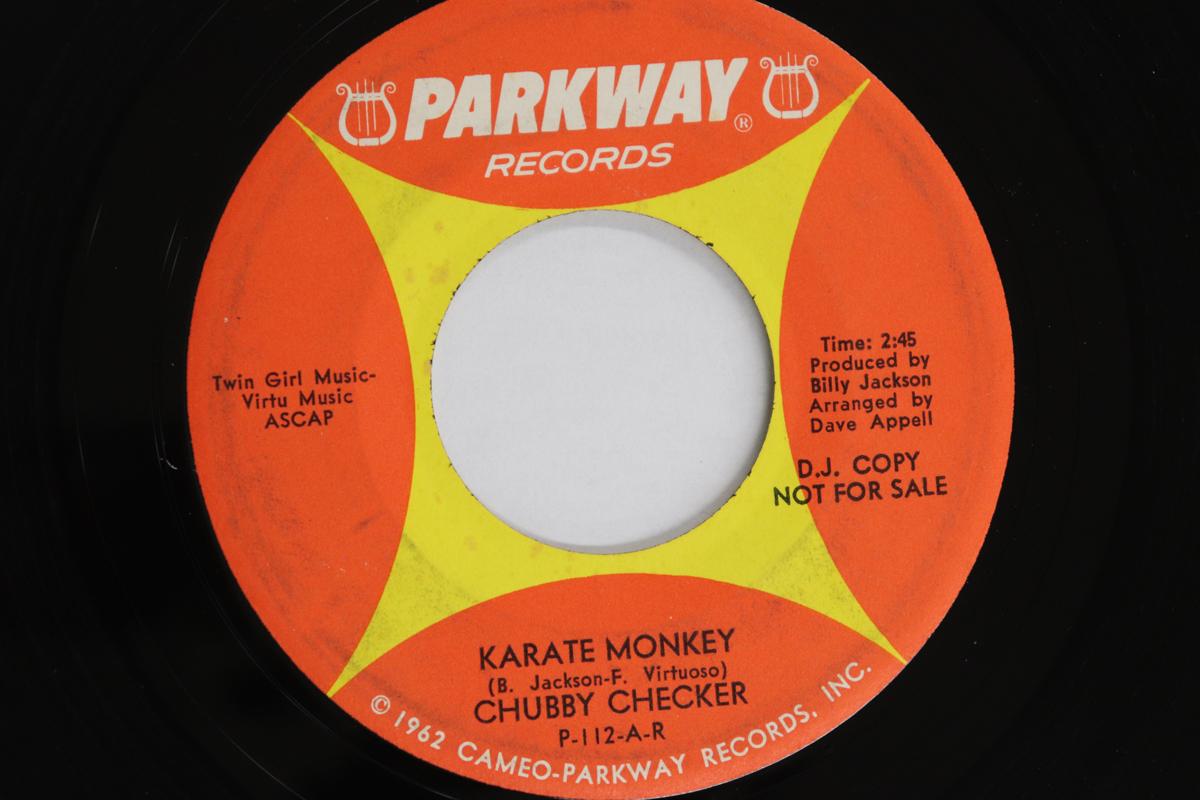 

7inch Record CHUBBY CHECKER - Karate Monkey / Her Heart P112PROMO PARKWAY 1966 US Soul/Funk Used