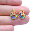 5/10/15 Random Mixed Plant Enamel Flower Charms For Jewelry Making Bulk Diy Girl Women Accessories Lotus Pendant Heart Materials