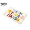 Easy Clean Washable Mat Modern Bath Mat, Absorbent Non-Slip Bathroom Rug, Fun English Letters, Cozy Cashmere Like Rug Machine for Tub Sink Home