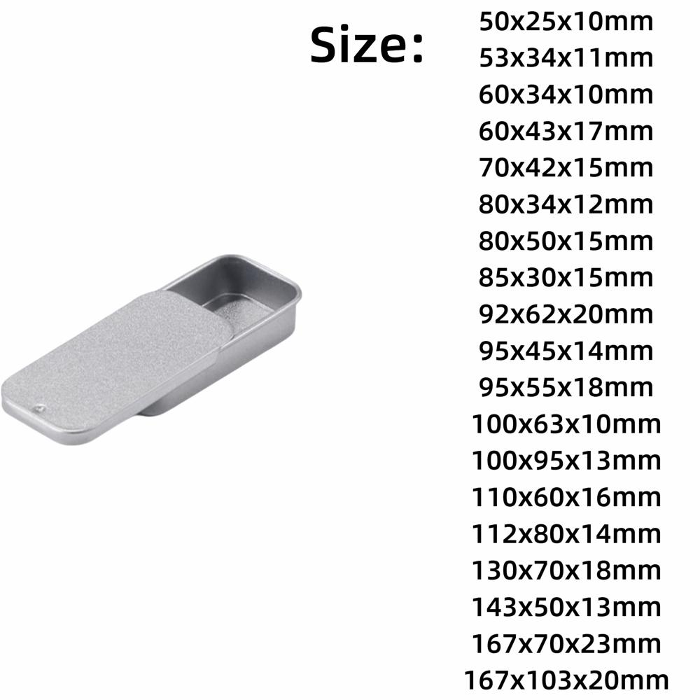 Small Size Push-Pull Tin Box Multi Size Mini Iron Box Sliding Lid Tin Box  Jewelry Storage