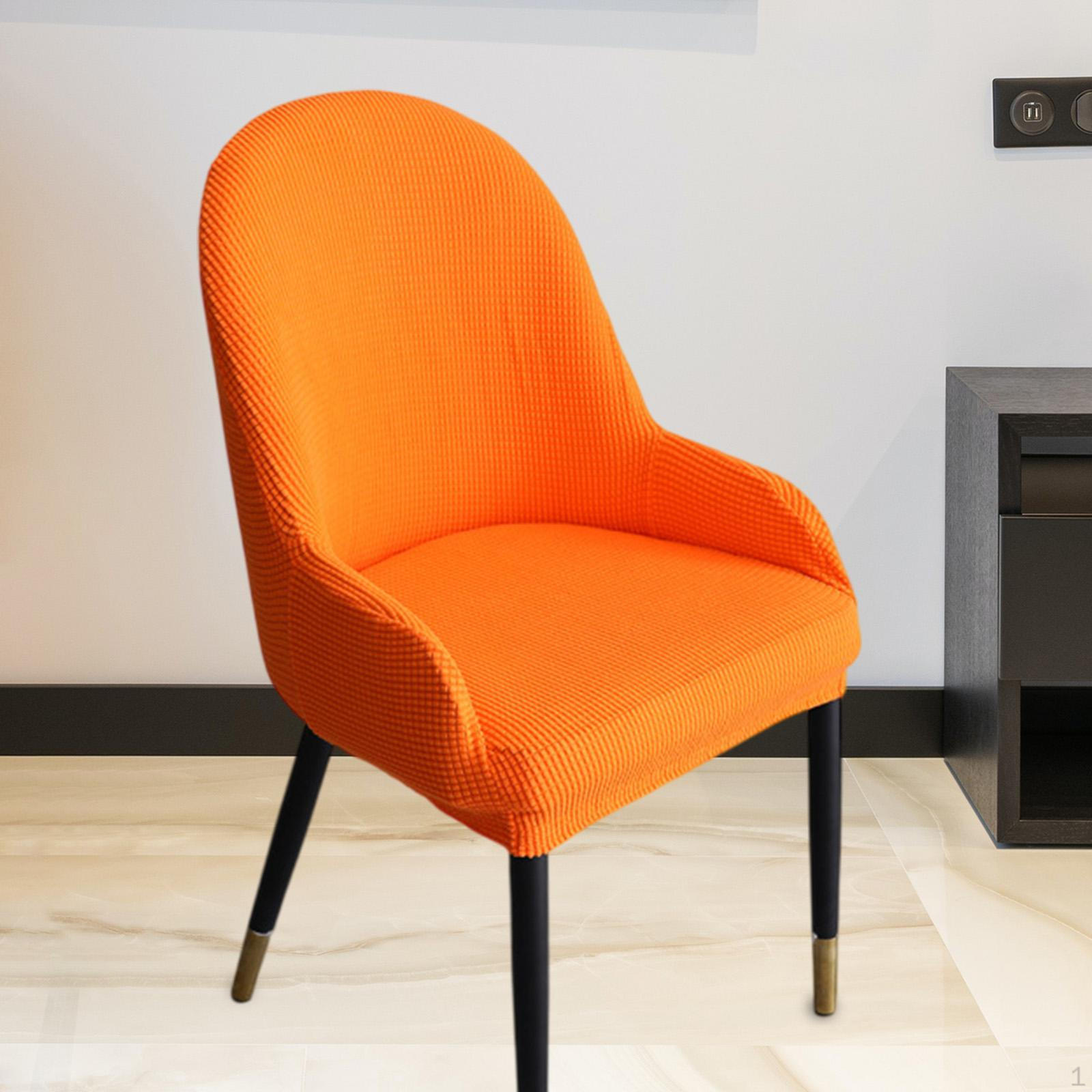 

Эластичный чехол для стула с подголовником, модный чехол для обеденной стойки на свадьбу, в офис, домой, Orange