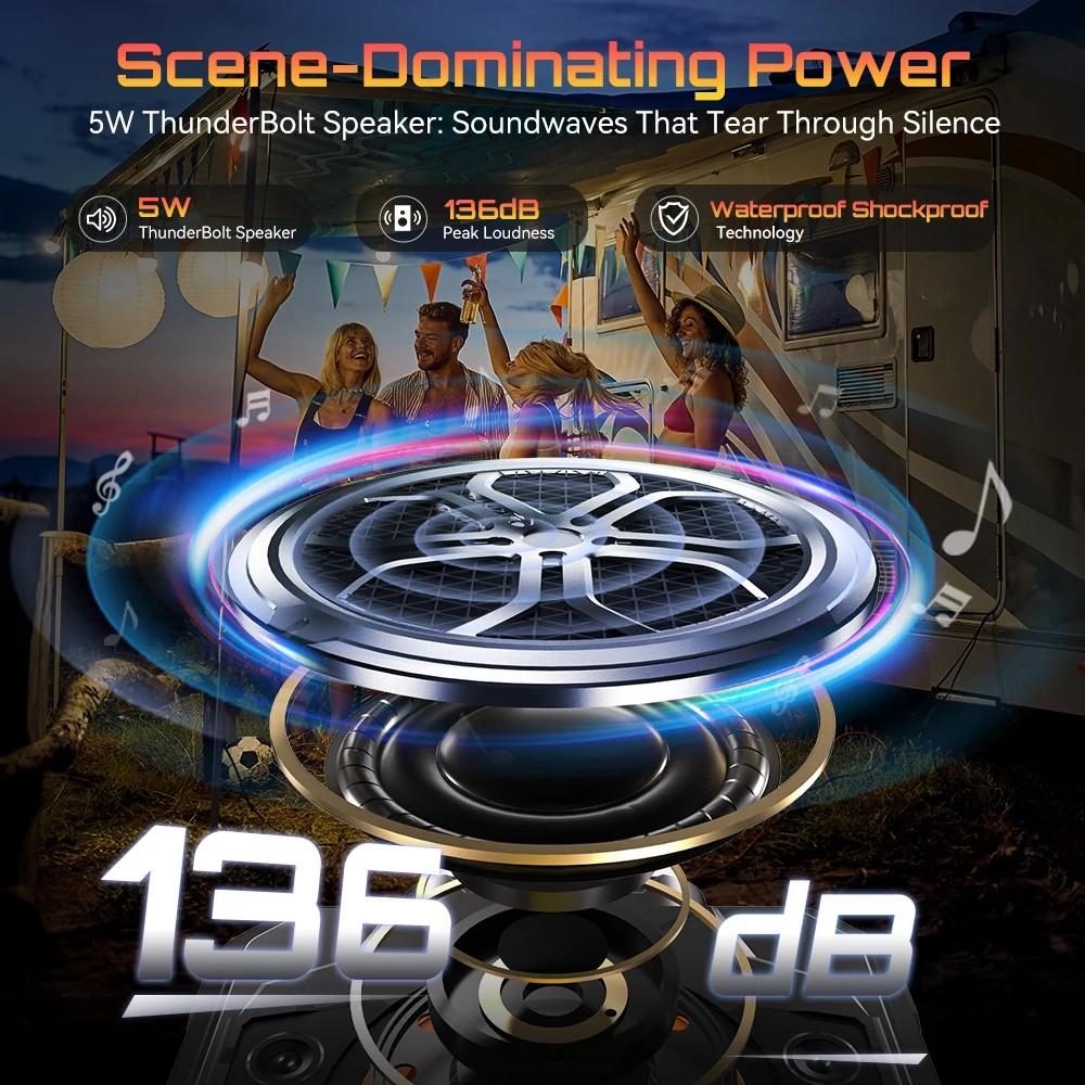 Cubot KINGKONG POWER 5, Robust smarttelefon Android 15, 15300mAh batteri, 6.88" 120Hz skjerm, 6GB RAM, 128GB ROM, MTK G100, NFC