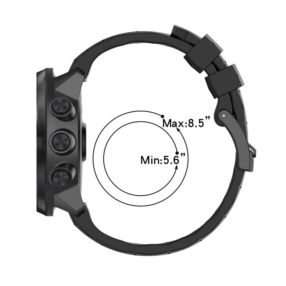 Silikonarmband Kompatibel für Suunto 9 Smartwatch GPS SUUNTO 9 Baro Sport Handgelenk HR Ersatzband