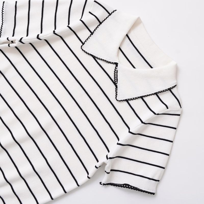 Kaslead New Arrival Women's Clothing Fashion Style Fashion All-Match Lapel Casual Knitting Tops 2142040