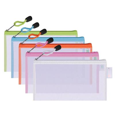 1 Stück Bleistiftbeutel aus Nylon mit Reißverschluss, transparente Stifte-Aufbewahrungstasche für Mitarbeiter, Studenten, Bleistiftbeutel, Schreibwaren-Aufbewahrungsnetz, Stiftetasche