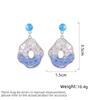 Women's Light Luxury Design Elegant Geometric Earrings Fashionable And Versatile Niche Design Gradually Changing Color Earrings