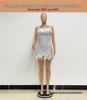 European & American Women's Summer Sequin One-Shoulder Backless Beach Dress - Hot Girl Feather Bodycon Style