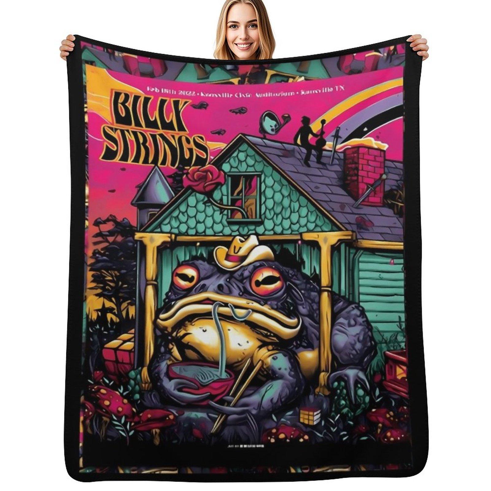 Billy Strings Throw Blanket Wrinkle Resistant Lightweight Blanket Size: 75*100cm, Weight: 230 GSM