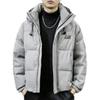 Men's Hooded Winter Jacket: 90% White Duck Down, 2025 High-End American Style, Warm & Trendy Outerwear, Plus Size Available.