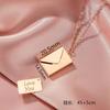 Love Letter Envelope Pendant Necklace Customized Stainless Steel Jewelry Confession Love You for Valentine Day Mother Day