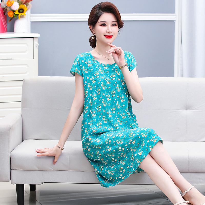 a line loose dress Women's Ditsy Floral A-Line Ruffle Dress