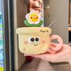 Graduation gift cute hand-painted flower cup for classmates, teacher ceramic cup coffee water cup mug souvenir gift