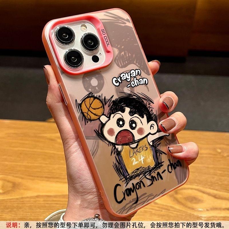 Applicable To Apple 17 Crayon Xiaoxin Cartoon Mobile Phone Case iPhone15promax Laser 14pro Matte 13 Engage