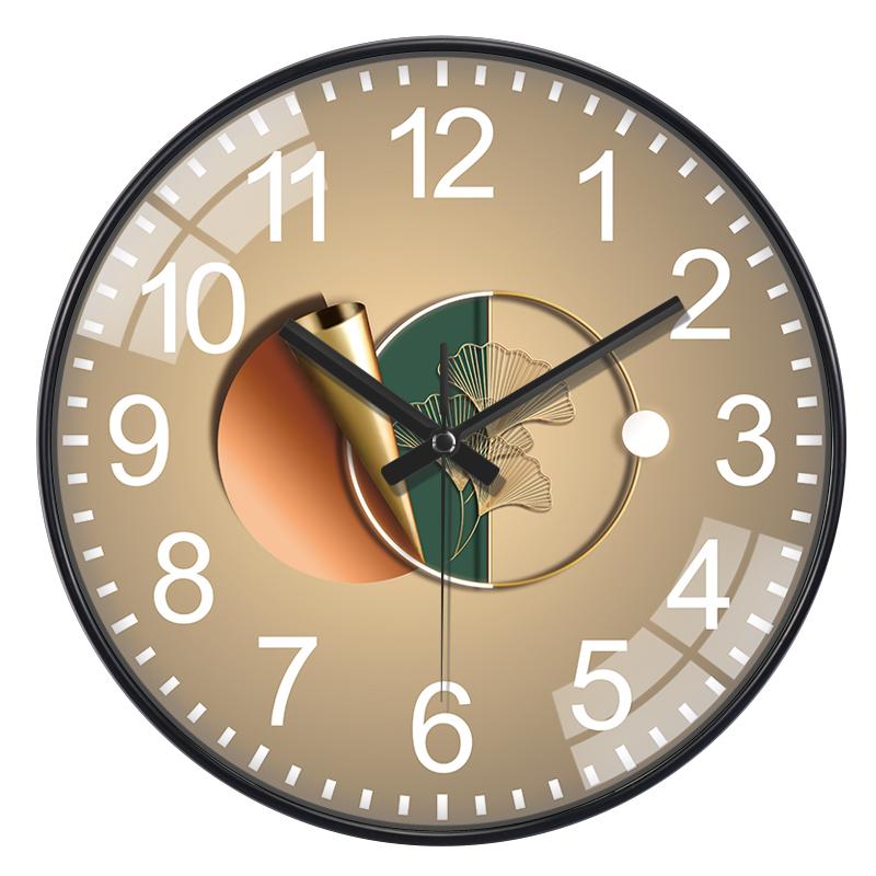 Light Luxury Art Wall Clock Circular Quartz Clock For Bedroom Living Room Study Fashionable Simple Modern Decoration